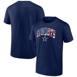 Fanatics Mens Navy Dallas Cowboys Banner Wave Logo T Shirt